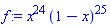 f := x^24*(1-x)^25