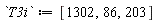 T3i := [1302, 86, 203]