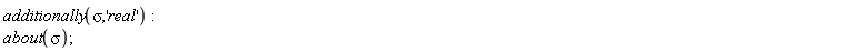 additionally(sigma, 'real'); about(sigma)