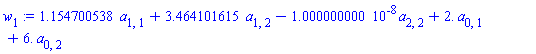 1.154700538*a[1, 1]+3.464101615*a[1, 2]-0.1000000000e-7*a[2, 2]+2.*a[0, 1]+6.*a[0, 2]
