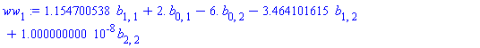 1.154700538*b[1, 1]+2.*b[0, 1]-6.*b[0, 2]-3.464101615*b[1, 2]+0.1000000000e-7*b[2, 2]