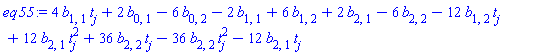 4*b[1, 1]*t[j]+2*b[0, 1]-6*b[0, 2]-2*b[1, 1]+6*b[1, 2]+2*b[2, 1]-6*b[2, 2]-12*b[1, 2]*t[j]+12*b[2, 1]*t[j]^2+36*b[2, 2]*t[j]-36*b[2, 2]*t[j]^2-12*b[2, 1]*t[j]
