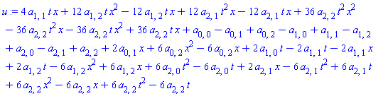 4*a[1, 1]*t*x+12*a[1, 2]*t*x^2-12*a[1, 2]*t*x+12*a[2, 1]*t^2*x-12*a[2, 1]*t*x+36*a[2, 2]*t^2*x^2-36*a[2, 2]*t^2*x-36*a[2, 2]*t*x^2+36*a[2, 2]*t*x+a[0, 0]-a[0, 1]+a[0, 2]-a[1, 0]+a[1, 1]-a[1, 2]+a[2, 0]-a[2, 1]+a[2, 2]+2*a[0, 1]*x+6*a[0, 2]*x^2-6*a[0, 2]*x+2*a[1, 0]*t-2*a[1, 1]*t-2*a[1, 1]*x+2*a[1, 2]*t-6*a[1, 2]*x^2+6*a[1, 2]*x+6*a[2, 0]*t^2-6*a[2, 0]*t+2*a[2, 1]*x-6*a[2, 1]*t^2+6*a[2, 1]*t+6*a[2, 2]*x^2-6*a[2, 2]*x+6*a[2, 2]*t^2-6*a[2, 2]*t