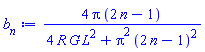 4*pi*(2*n-1)/(4*R*G*L^2+pi^2*(2*n-1)^2)