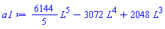 (6144/5)*L^5-3072*L^4+2048*L^3