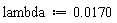 lambda := 0.170e-1