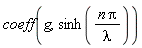 coeff(g, sinh(n*Pi/lambda))