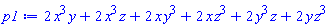 2*x^3*y+2*x^3*z+2*x*y^3+2*x*z^3+2*y^3*z+2*y*z^3