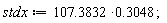 stdx := 107.3832*.3048;
