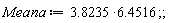 Meana := 3.8235*6.4516;