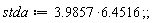 stda := 3.9857*6.4516;