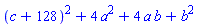 (c+128)^2+4*a^2+4*a*b+b^2