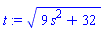 (9*s^2+32)^(1/2)