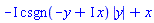 -I*csgn(-y+I*x)*abs(y)+x