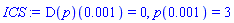(D(p))(0.1e-2) = 0, p(0.1e-2) = 3