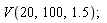 V(20, 100, 1.5);