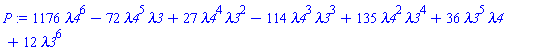 1176*lambda4^6-72*lambda4^5*lambda3+27*lambda4^4*lambda3^2-114*lambda4^3*lambda3^3+135*lambda4^2*lambda3^4+36*lambda3^5*lambda4+12*lambda3^6