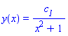 y(x) = c__1/(x^2+1)