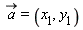 `#mover(mi("a"),mo("&rarr;"))` = (x__1, y__1)
