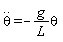 diff(theta(t), t, t) = -g*theta/L