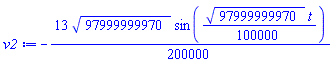 -(13/200000)*97999999970^(1/2)*sin((1/100000)*97999999970^(1/2)*t)
