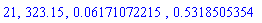 21, 323.15, 0.6171072215e-1, .5318505354