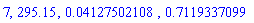 7, 295.15, 0.4127502108e-1, .7119337099