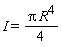 I = (1/4)*Pi*R^4