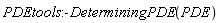 PDEtools:-DeterminingPDE(PDE)