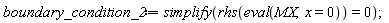 boundary_condition_2 := simplify(rhs(eval(MX, x = 0)) = 0)