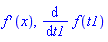 diff(f(x), x), diff(f(t1), t1)