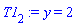 y = 2
