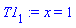 x = 1
