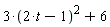 3*(2*t-1)^2+6