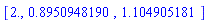 [2., .8950948190, 1.104905181]