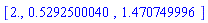 [2., .5292500040, 1.470749996]