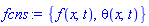 {f(x, t), theta(x, t)}