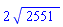 2*2551^(1/2)