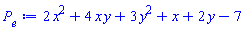 2*x^2+4*x*y+3*y^2+x+2*y-7