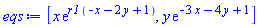 [x*exp(r1*(-x-2*y+1)), y*exp(-3*x-4*y+1)]