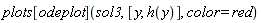 plots[odeplot](sol3, [y, h(y)], color = red)
