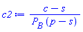 (c-s)/(P[B]*(p-s))