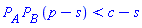 P[A]*P[B]*(p-s) < c-s