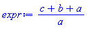 (c+b+a)/a
