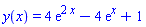 y(x) = 4*exp(2*x)-4*exp(x)+1