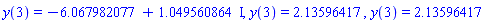 y(3) = -6.067982077+1.049560864*I, y(3) = 2.13596417, y(3) = 2.13596417