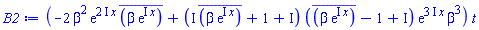 (-2*beta^2*exp((2*I)*x)*conjugate(beta*exp(I*x))+(I*conjugate(beta*exp(I*x))+1+I)*(conjugate(beta*exp(I*x))+(-1+I))*exp((3*I)*x)*beta^3)*t