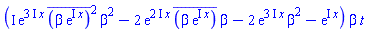 (I*exp((3*I)*x)*conjugate(beta*exp(I*x))^2*beta^2-2*exp((2*I)*x)*conjugate(beta*exp(I*x))*beta-2*exp((3*I)*x)*beta^2-exp(I*x))*beta*t