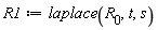 R1 := laplace(R__0, t, s)