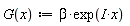 "G(x):=beta*exp(I*x) "